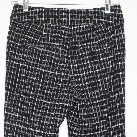Liz‎ Claiborne Womens Lisa Pants Size 2 Houndstooth Black Grey Office Career - Picture 8 of 8